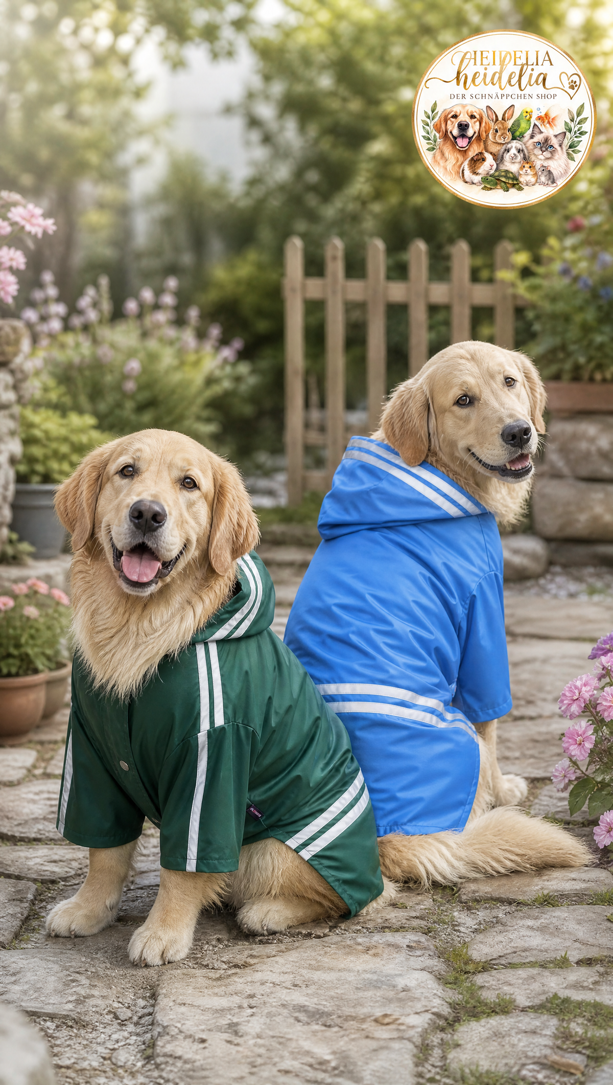 Regenjacke für große & mittlere Hunde