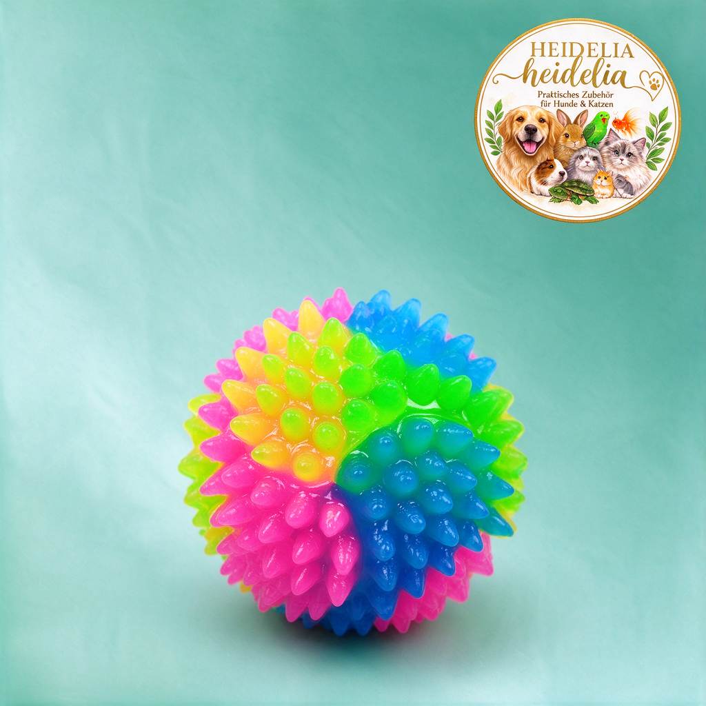 Leuchtender, hochelastischer Tricolor-Spielball